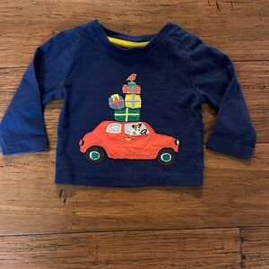Baby Boden Christmas Shirt 0-3 months